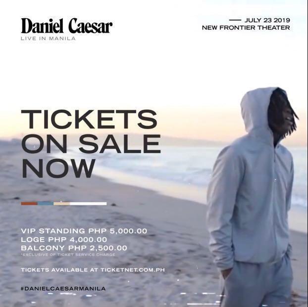 Daniel Caesar Concert In Manila VIP Standing, Tickets & Vouchers, Event