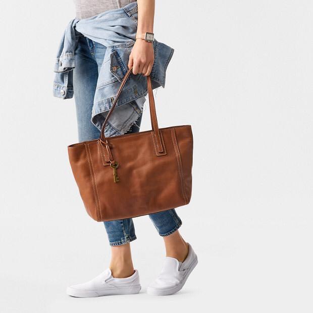 fossil tote handbags