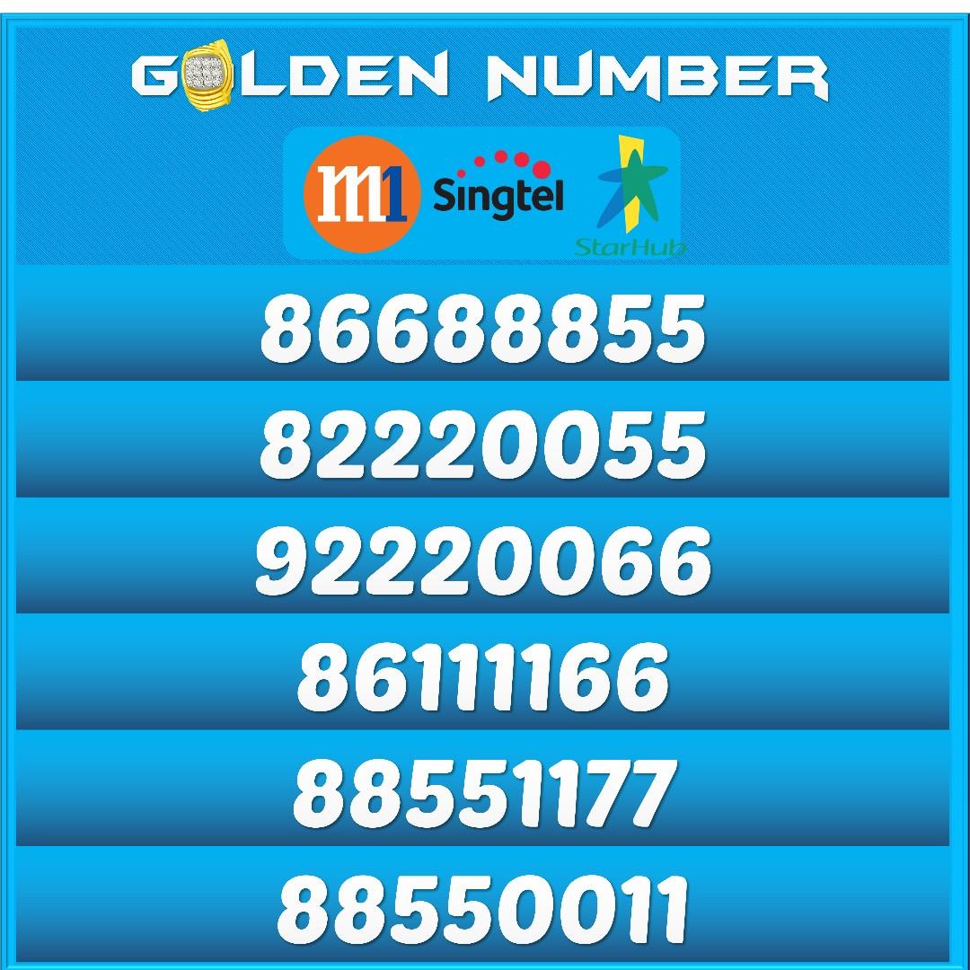 Golden Mobile Numbers For Sale Postpaid Prepaid Starhub M1 Singtel Golden Numbers For Sale Mobile Phones Tablets Others On Carousell