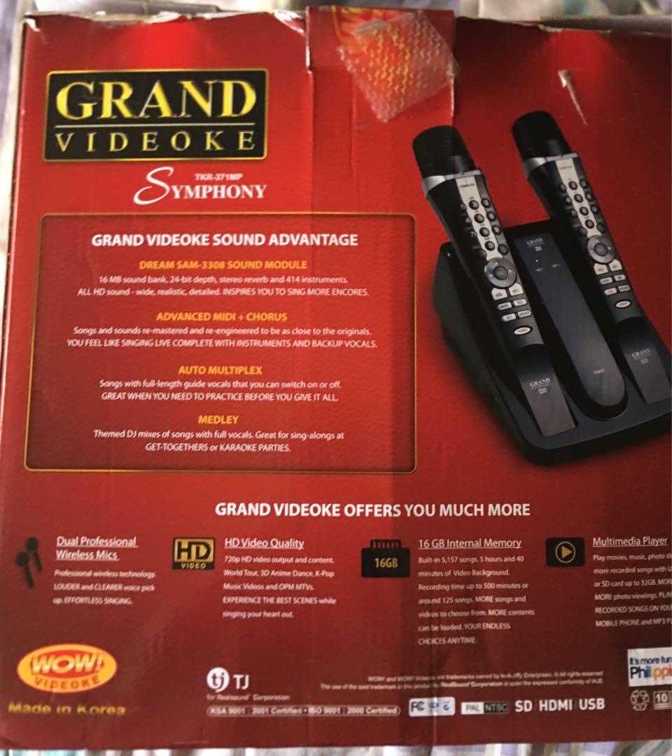 Grand Videoke - open for swap (Category: Other Audio Equipment) located in Manila. Submitted by mcp3493 (Listing ID 217188307, Image 3). Description: Less than 5x used.