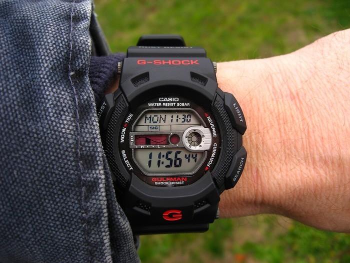 Jam Tangan Pria Casio G-SHOCK G-9100-1DR GULFMAN Hitam Original Murah