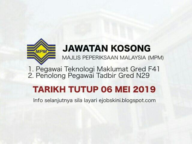 Jawatan Kosong Majlis Peperiksaan Malaysia Mpm Jobs Full Time Admin Office Finance On Carousell