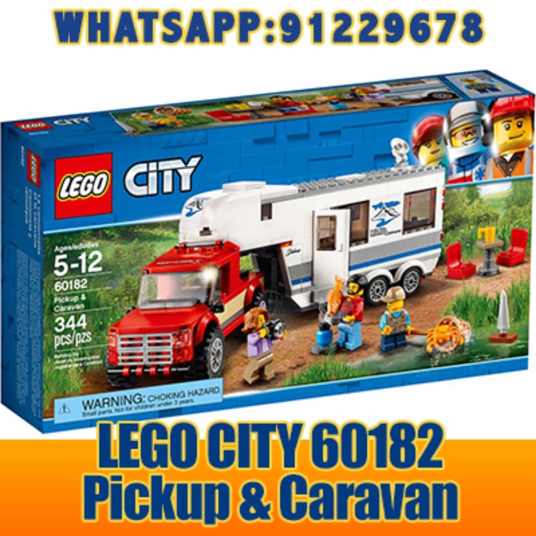 lego city great vehicles pickup & caravan 60182