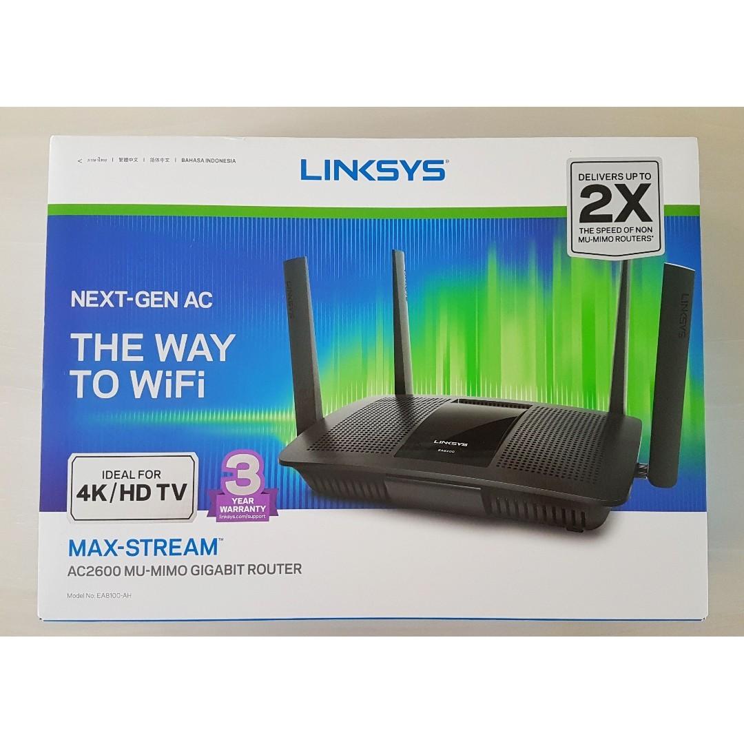 Linksys Router Maxstream AC2600 BNIB, Computers & Tech, Parts