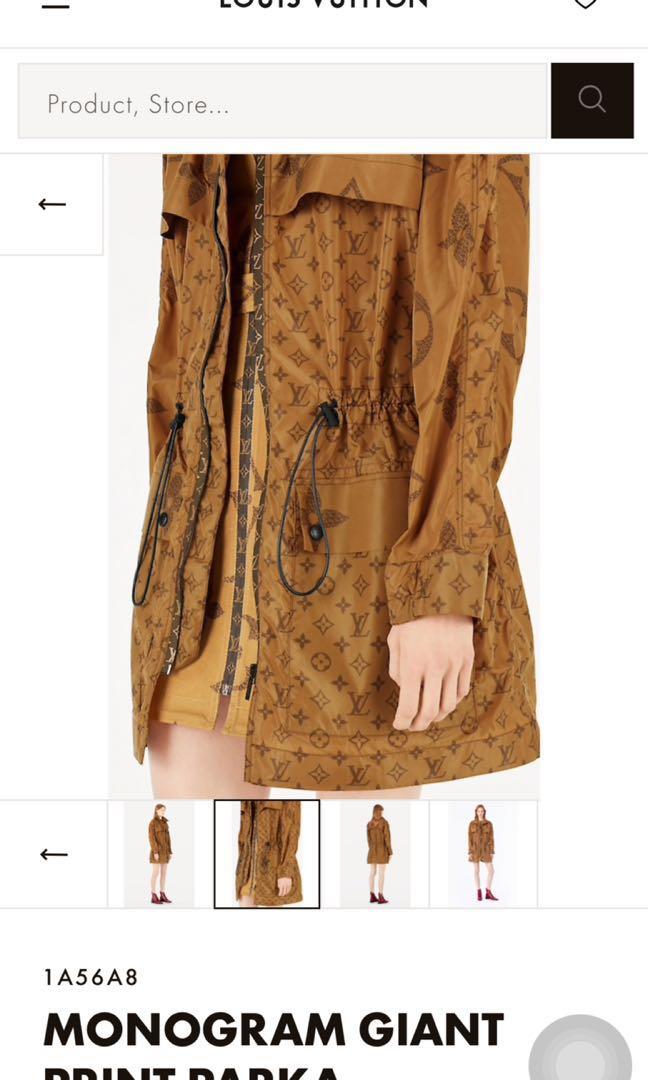 LOUIS VUITTON LV MONOGRAM PARKA JACKET, Fesyen Wanita, Pakaian Wanita