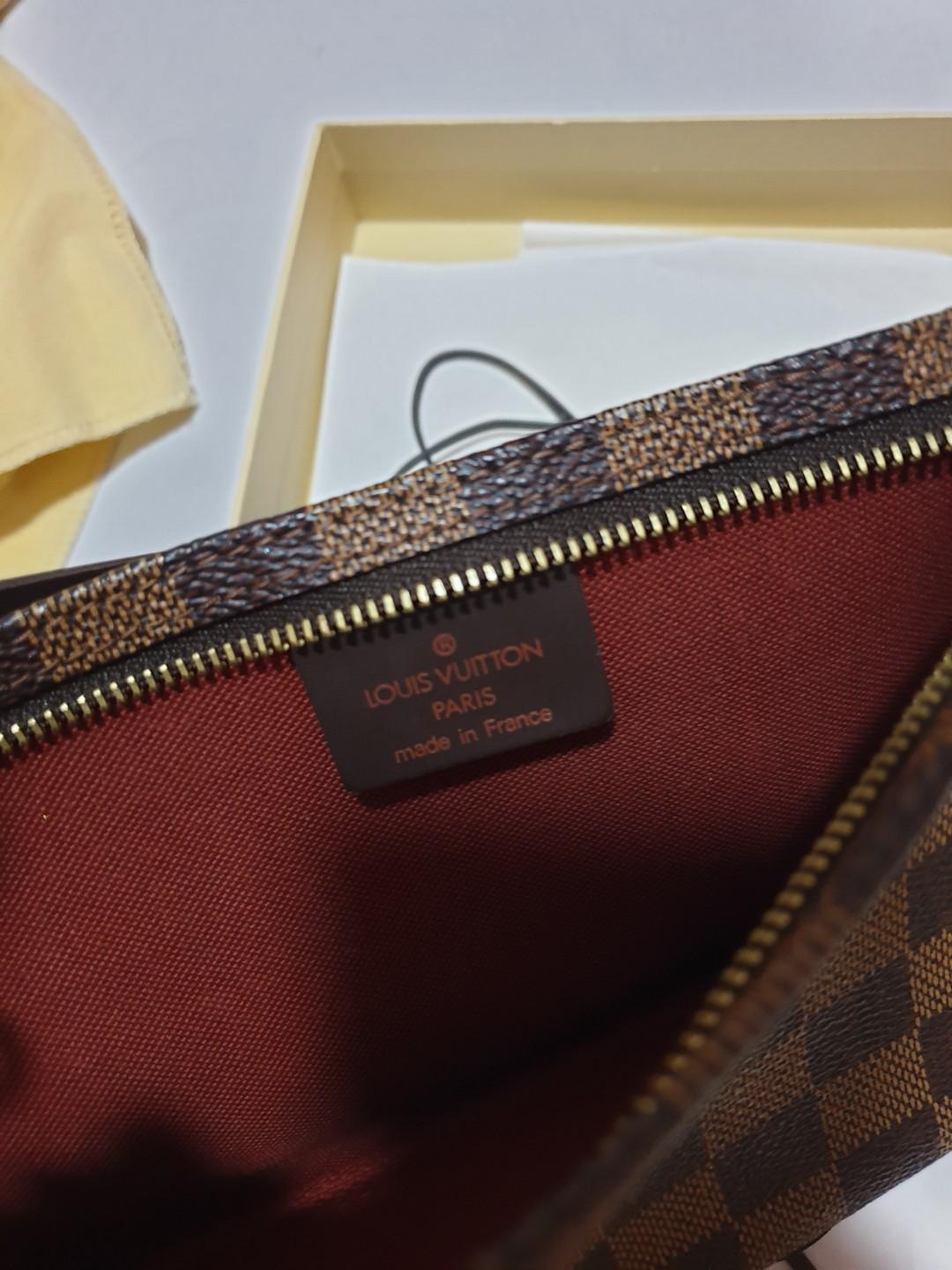 Authentic Louis Vuitton Damier Ebene Navona Pochette Accessories with  Extender Key Ring – Italy Station