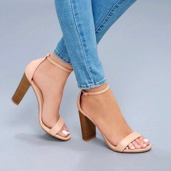nude heels size 9