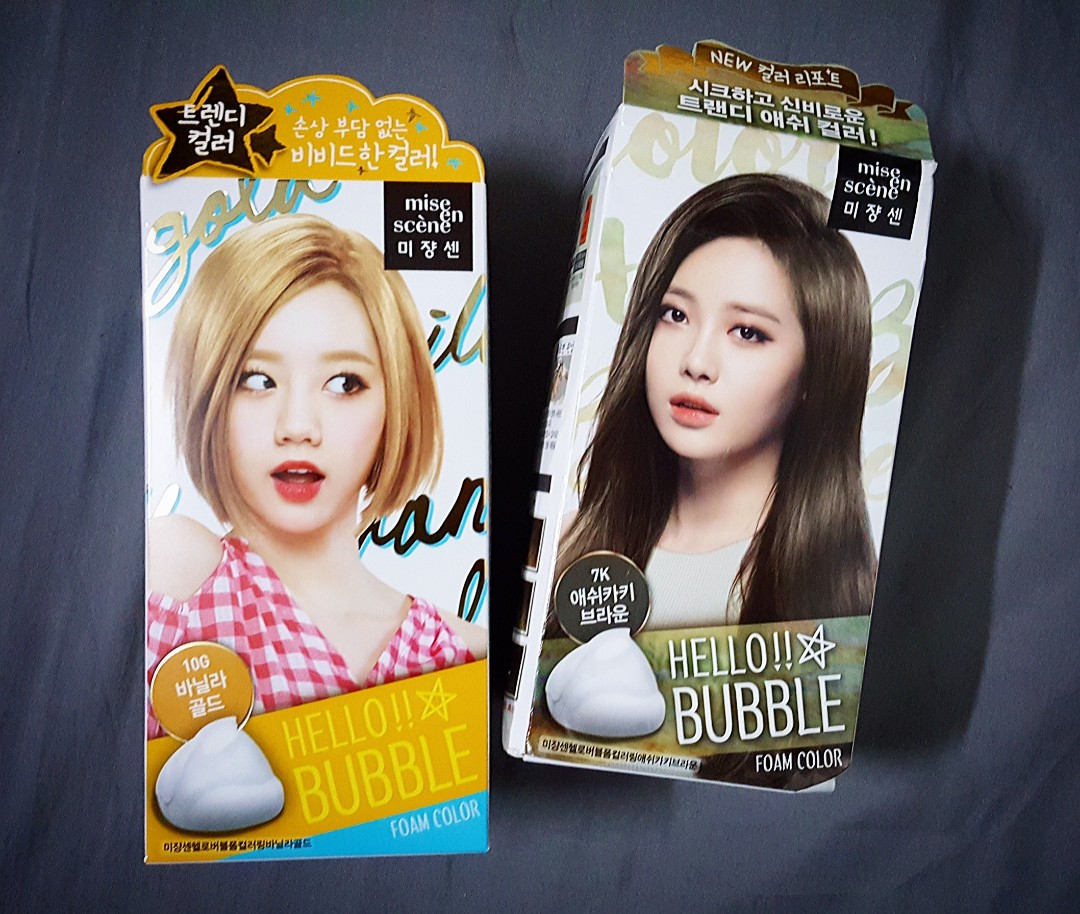 Mise En Scene Hello Bubble Hair Dye 10g Vanilla Gold 7k Ash Khaki Brown Permanent Foam Color Hair Dye Diy Colour Beauty Personal Care Hair On Carousell