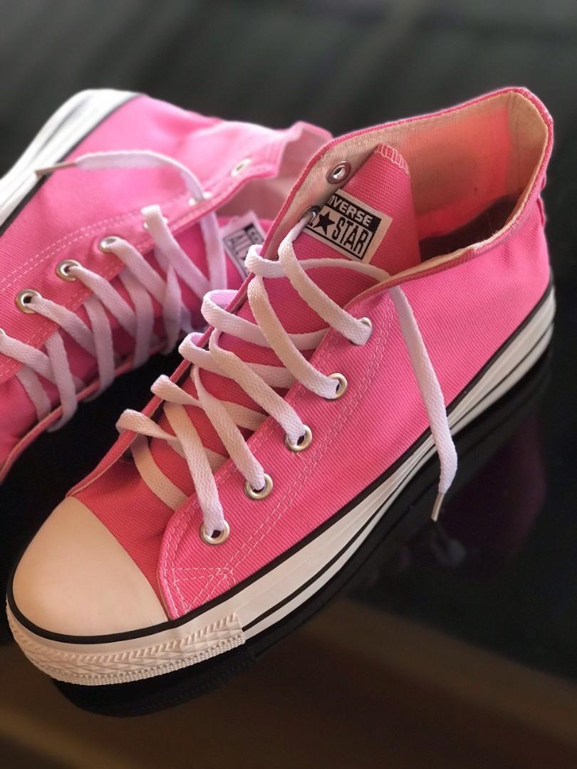 NEW🌈🌈🌈 CONVERSE HIGH CUT PINK 36-40, Women's Fashion, Footwear, Sneakers  on Carousell