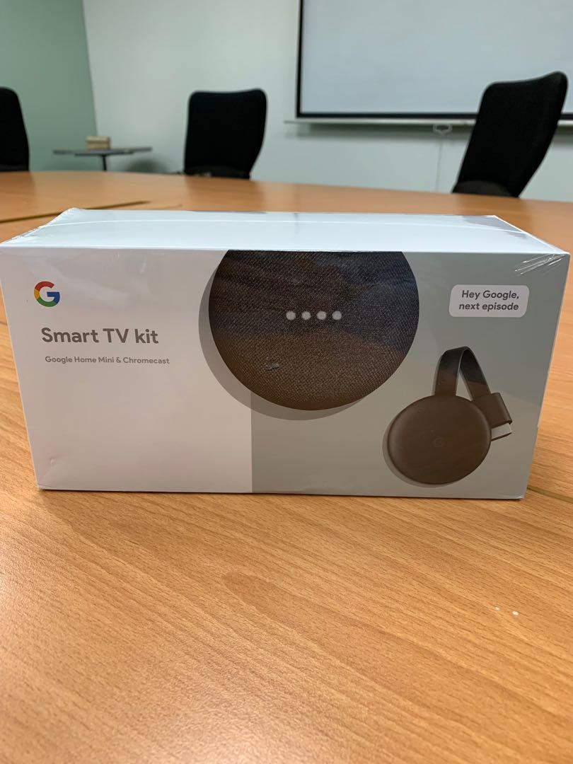 ON HAND Authentic Google Home Mini and Chromecast Bundle TV