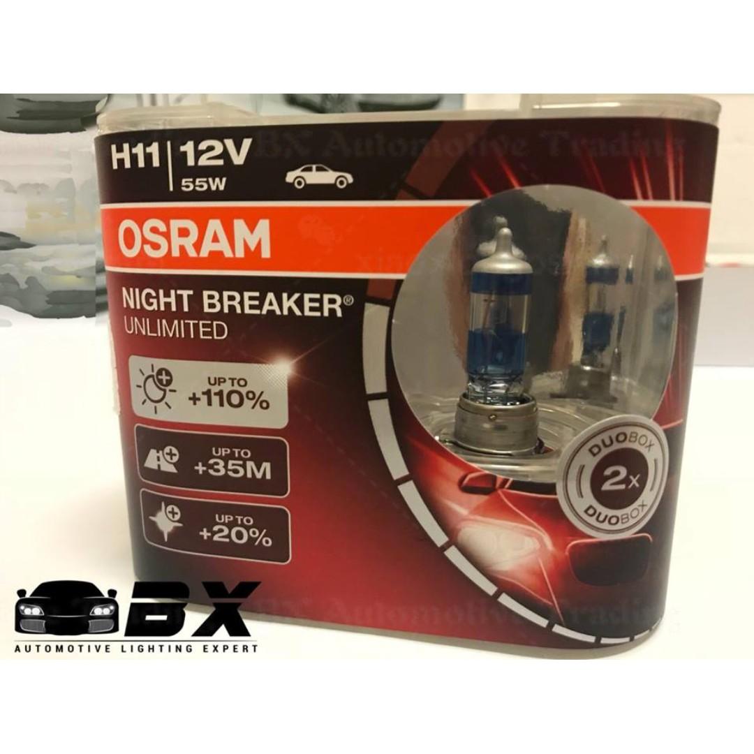 Osram Night Breaker Unlimited H11 Pair Auto Accessories On Carousell