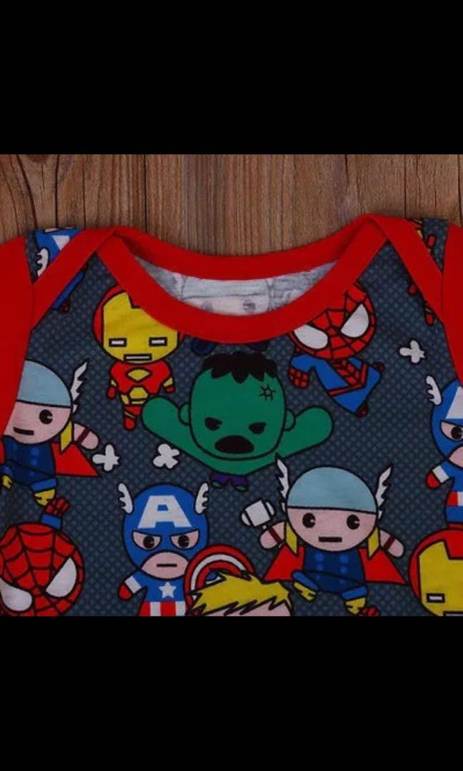 Po 0m 18m Newborn Infant Kid Baby Boy Girl Animal Cartoon Avengers Iron Man Spiderman Hulk Thor Super Heroes Romper Jumpsuit Babies Kids Babies Apparel On Carousell