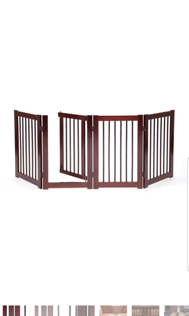 Primetime Petz 360 Configurable Wooden Wood Home Gate Fence With Door For Pets Cat Dog Children Baby Brown Everything Else On Carousell