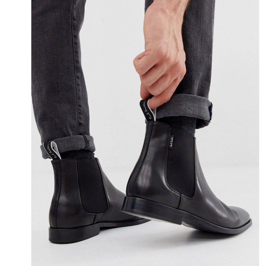 Paul smith black chelsea boots clearance