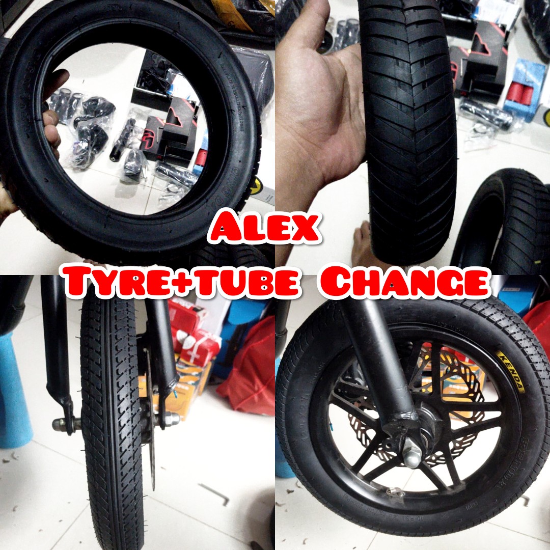 Scooter Tyre + Tube Change By Alex for DYU, Fiido, AM, Tempo