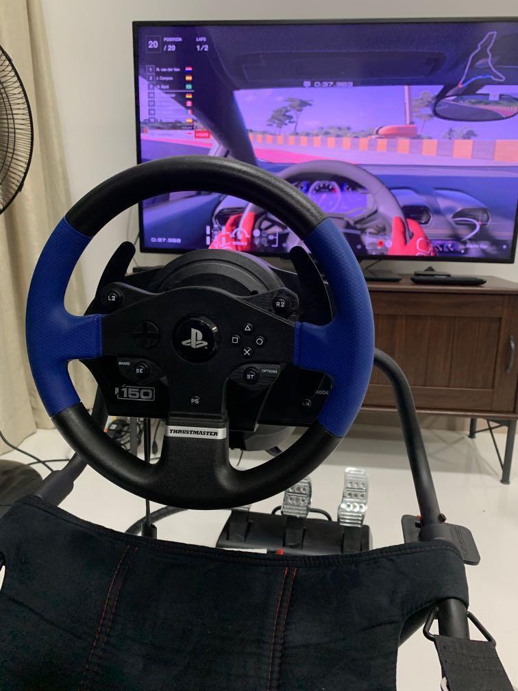Thrustmaster T150 Racing Wheel + Playseat Challenge, Video Gaming