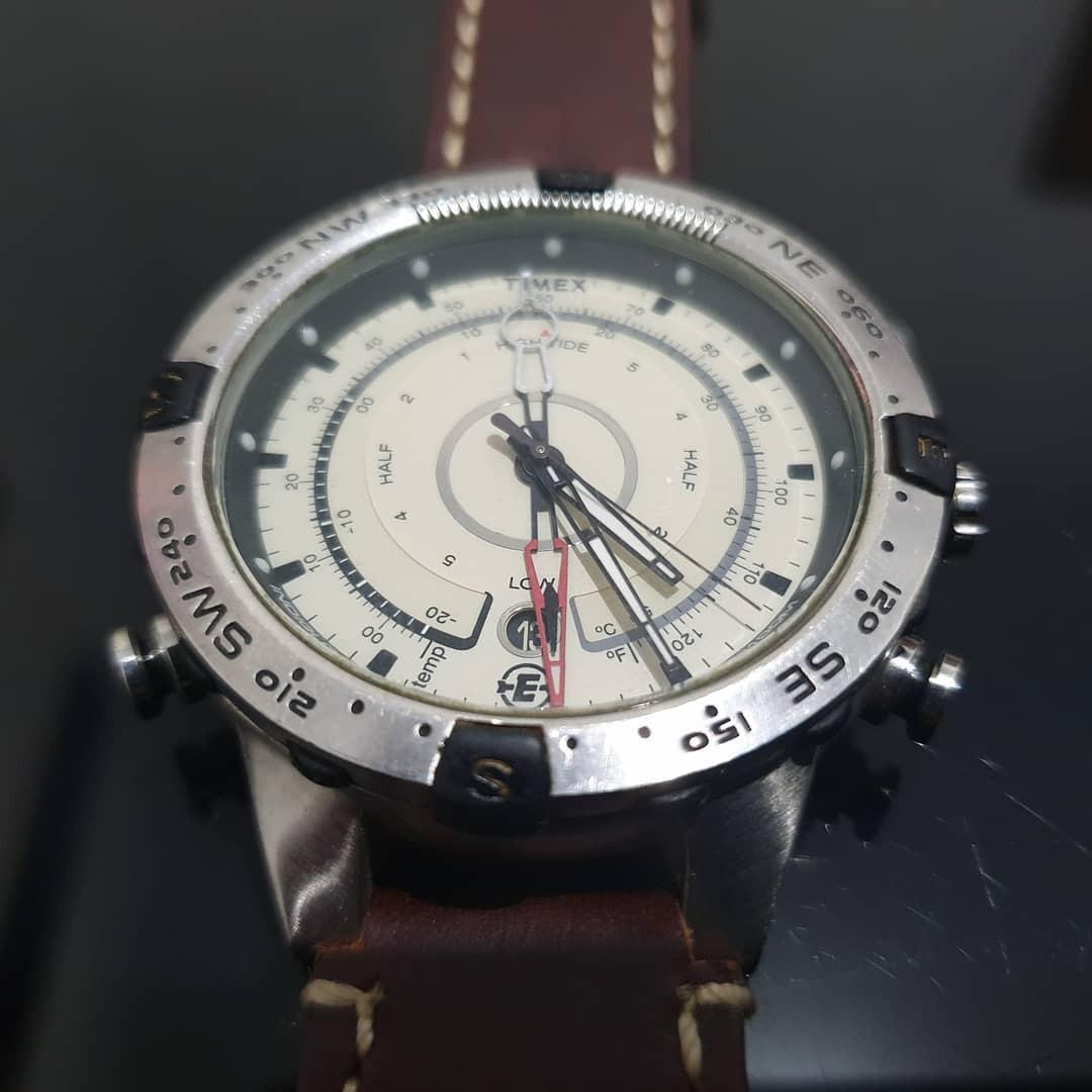 TIMEX Indiglo tide compass temp WR 100M