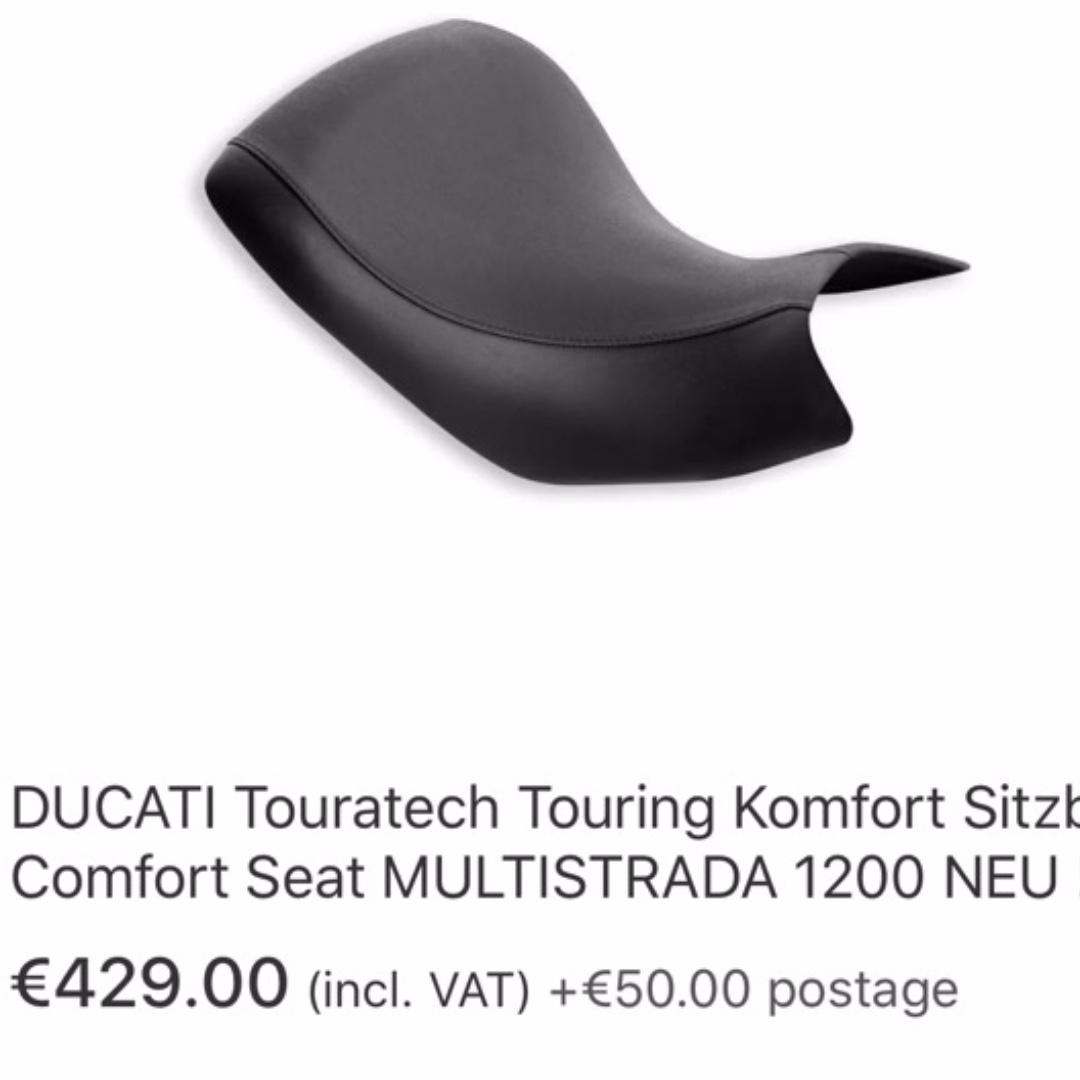 Tourtech Comfort Seat For Ducati Multistrada 10 Motorcycles Motorcycle Accessories On Carousell