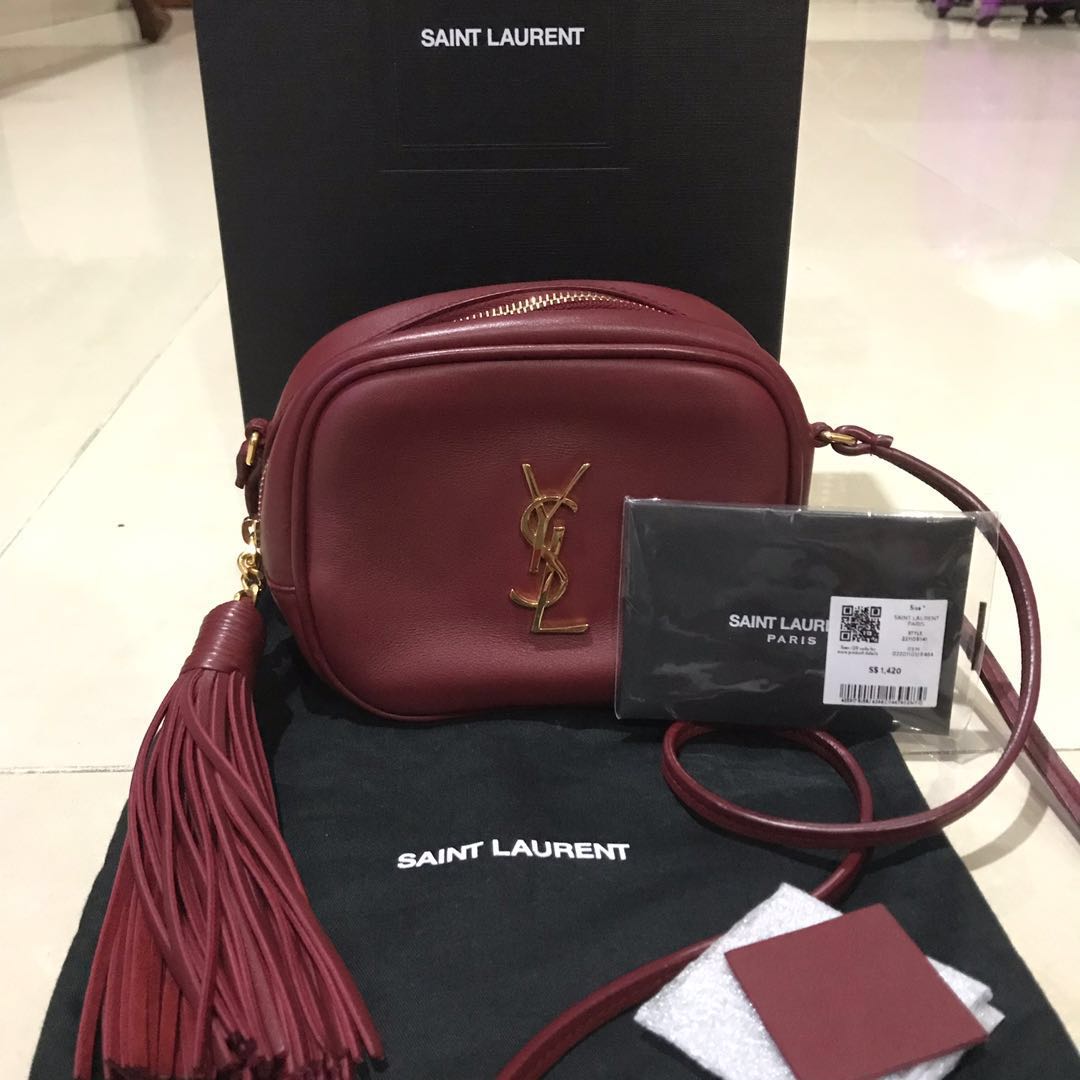 YSL monogram blogger in smooth leather tassel Luxury Bags Wallets on Carousell
