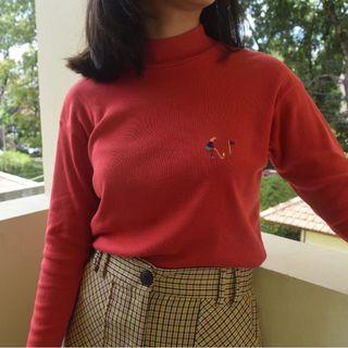 [Thrifted] Mock Neck Long Sleeves T-shirt