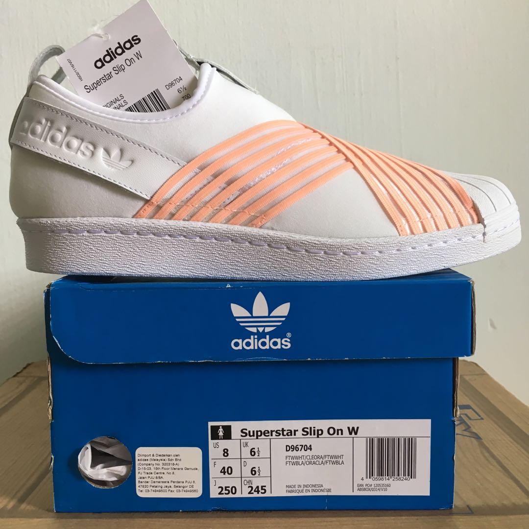 Adidas superstar slip on 2024 Orange