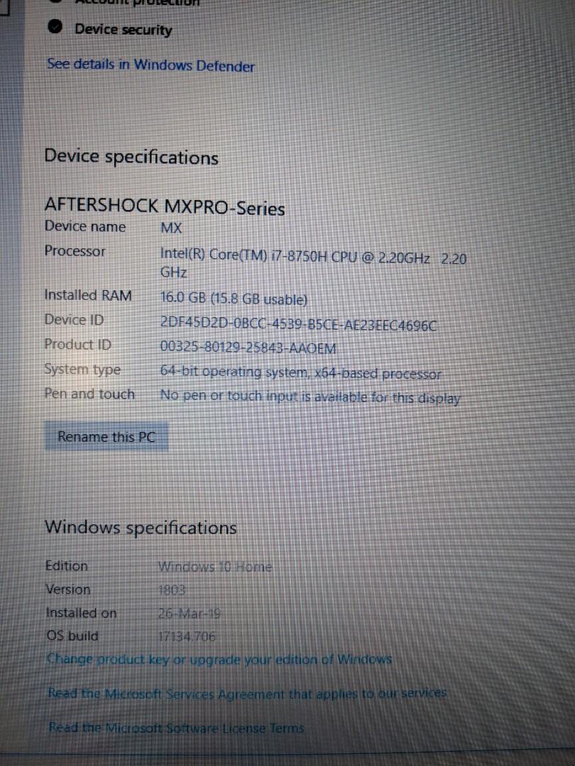 Aftershock Mx17 Pro Gtx 1060 Electronics Computers Laptops On