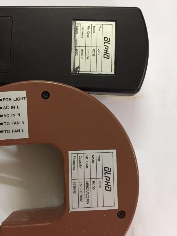 Alpha Vannus Fan Remote Control Set, TV & Home Appliances, Kitchen