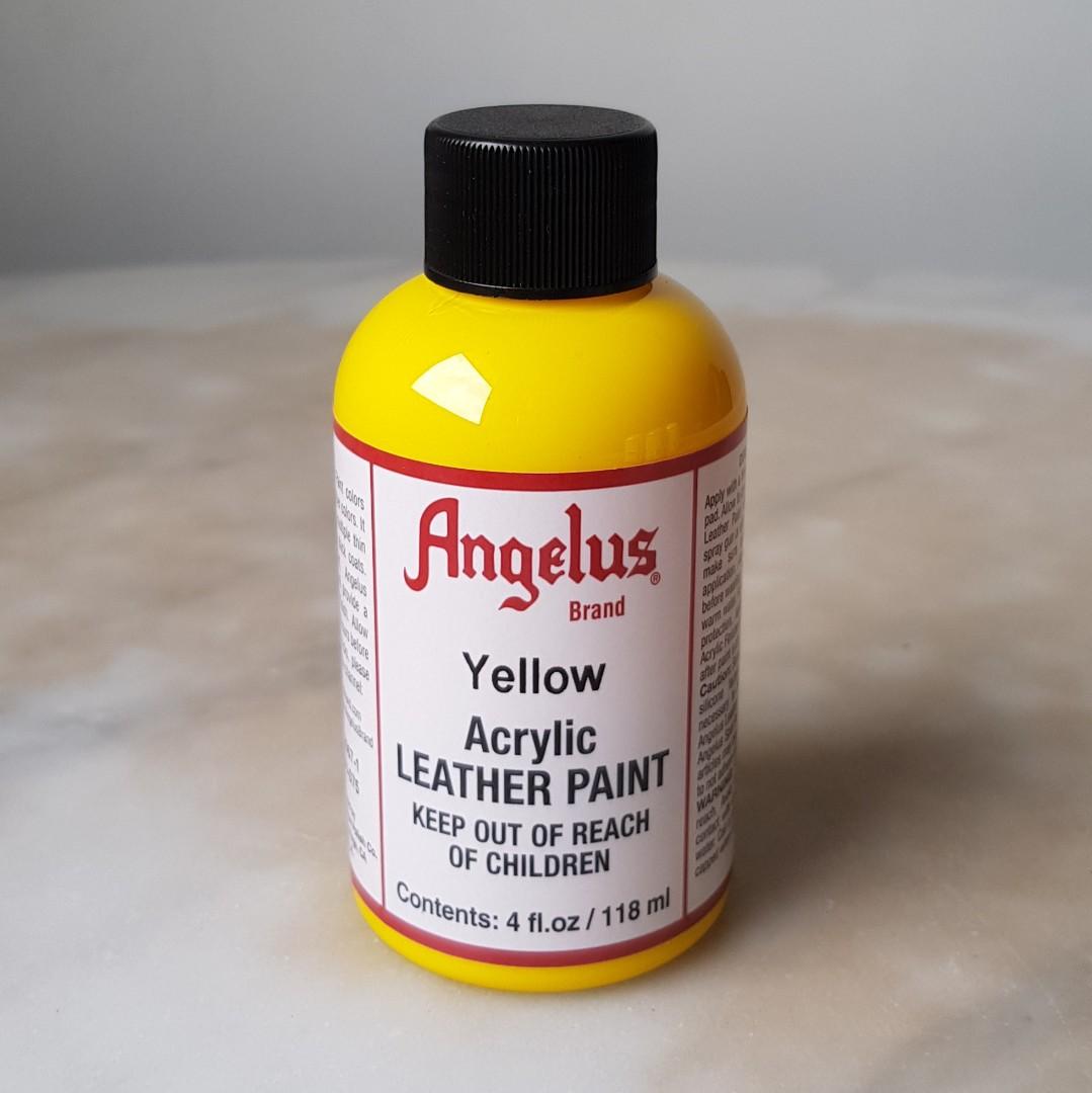 yellow leather paint