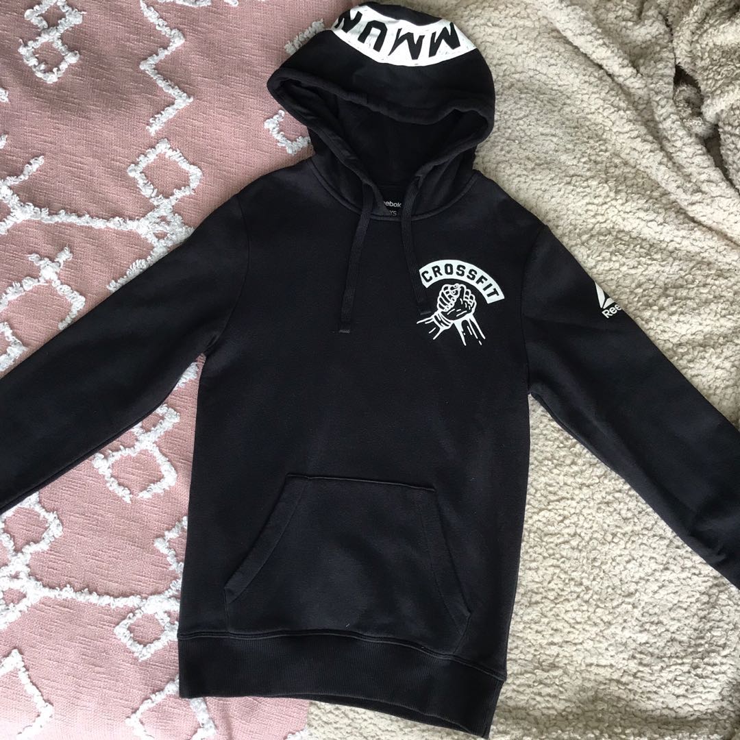 authentic reebok black crossfit community forged hoodie