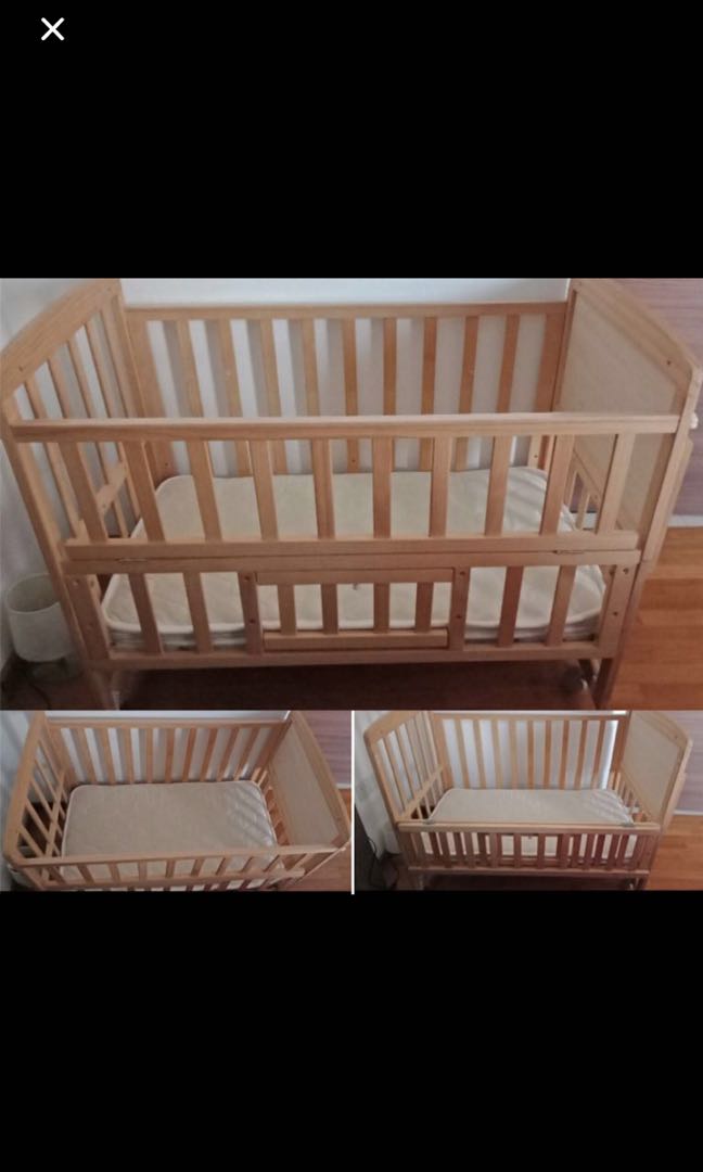 Baby cot, drop side, Babies & Kids, Baby Nursery & Kids Furniture, Cots