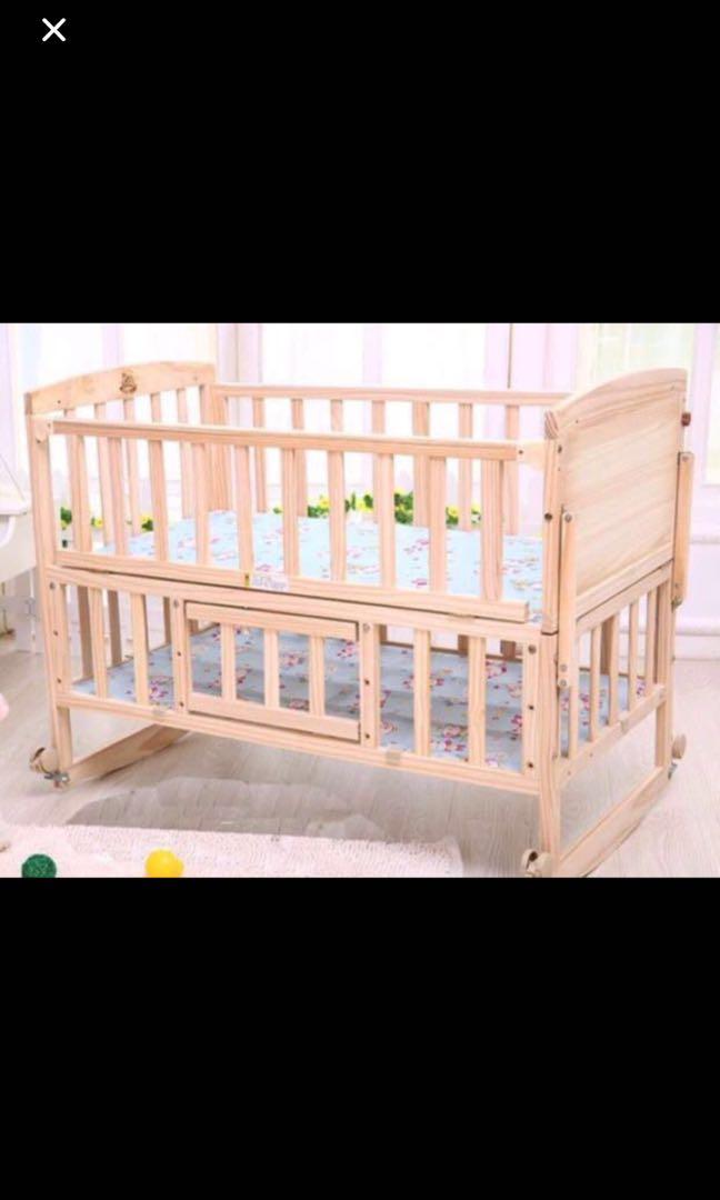 Baby cot, drop side, Babies & Kids, Baby Nursery & Kids Furniture, Cots