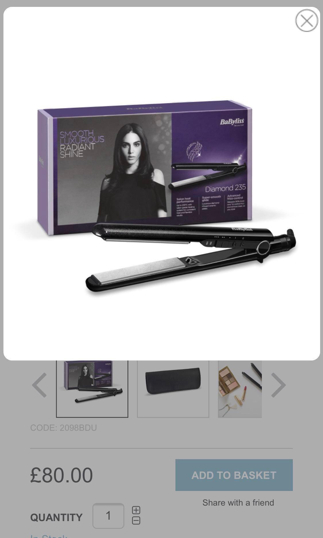 Babyliss Diamond 235 Straightener, Beauty & Personal Care, Hair on Carousell Babyliss Diamond 235 Straightener, Beauty & Personal Care, Hair on Carousell