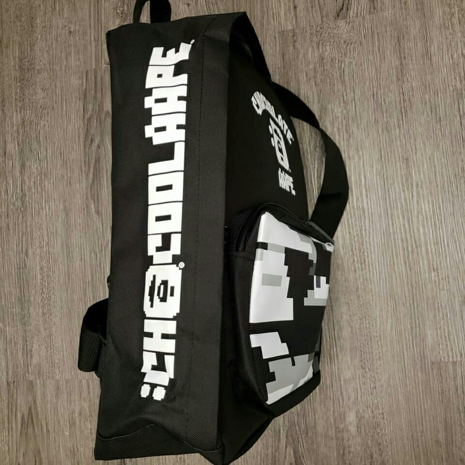 Backpack aape bape x chocoolate japan appendix magazine Fesyen Pria Tas Dompet Ransel di Carousell