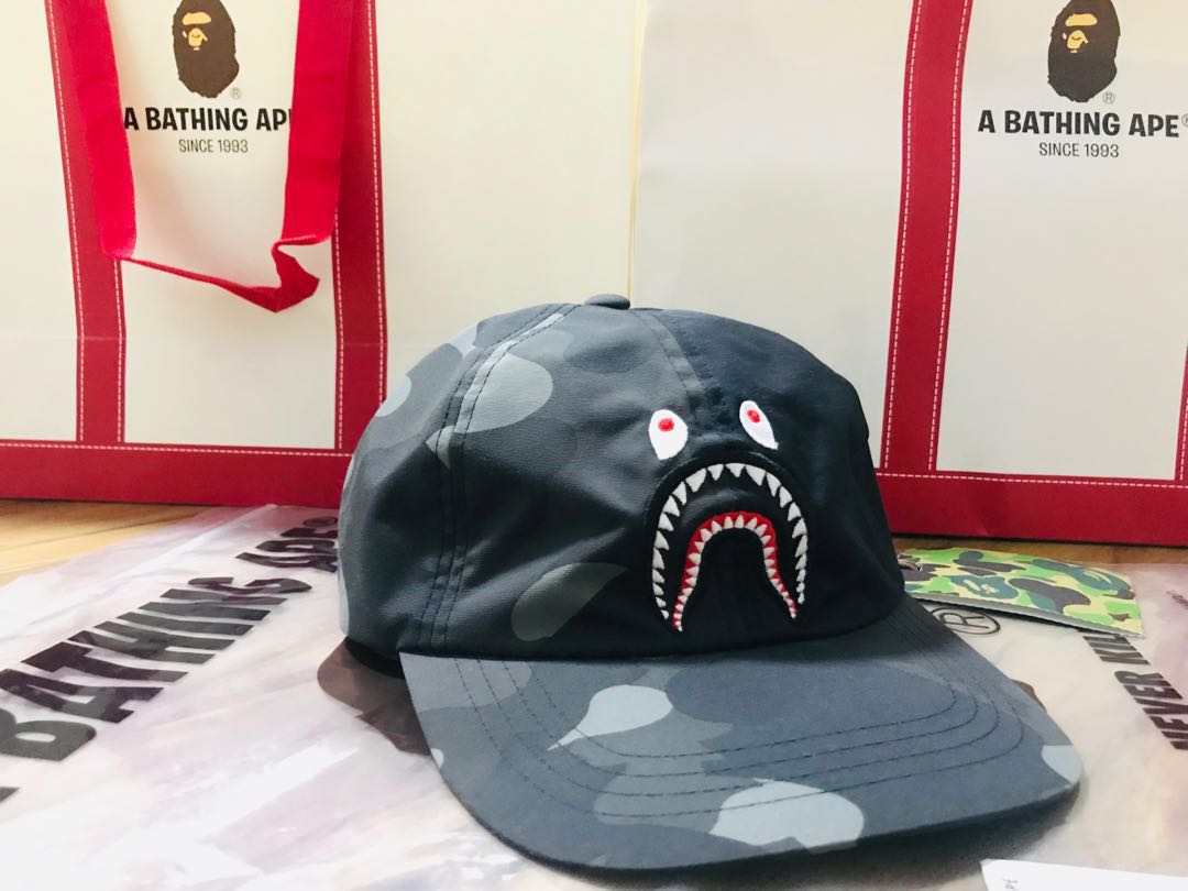 Bape shark panel cap best sale