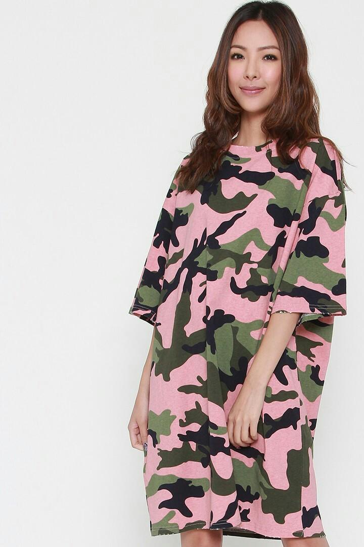 Pink camo dresses for womens top