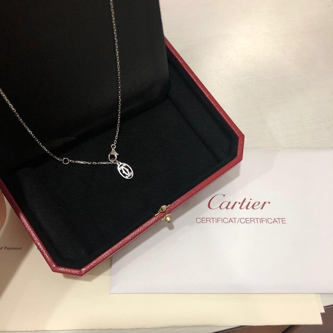 CARTIER 18K White Gold Diamond SM Diamants Legers Pendant Necklace 955437 |  FASHIONPHILE