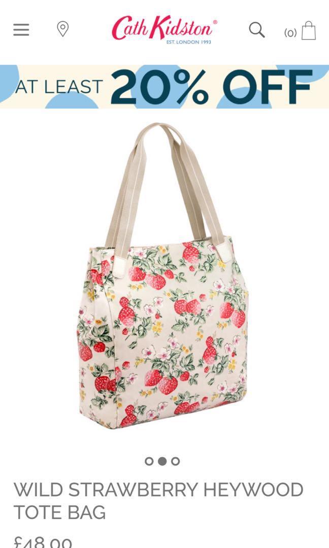 Cath Kidston Wild Strawberry Heywood Tote Bag