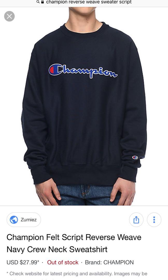 Champion Reverse Weave Pullover Men S Fashion Clothes Outerwear On Carousell Zumiez inc., including its subsidiaries, is a specialty retailer of apparel, footwear, accessories and hardgoods for young men and women through the fashion, music, art and culture of action sports. carousell