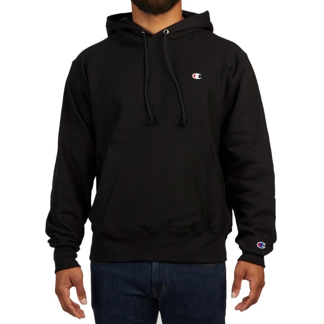 Reverse Weave Pullover Hoodie Black 