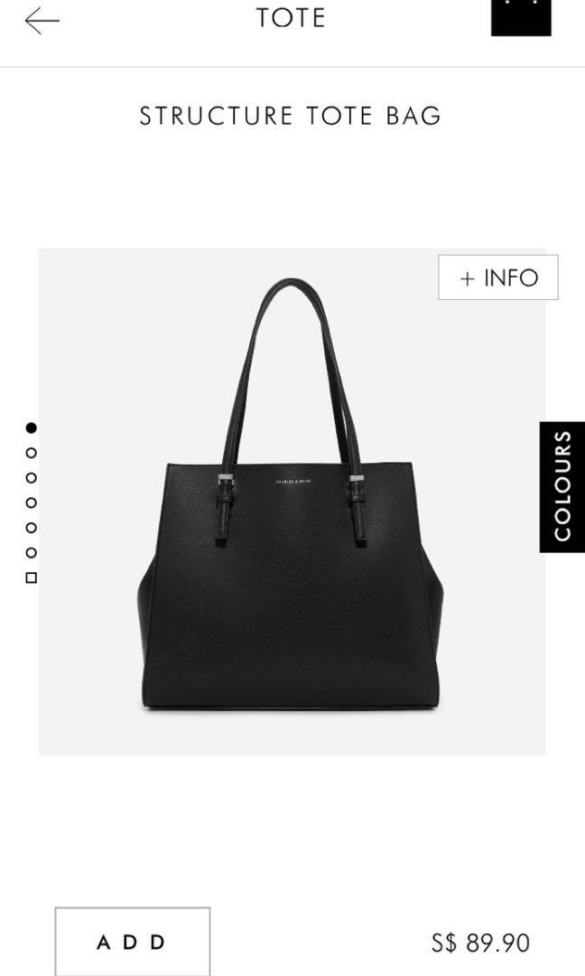 charles and keith double handle tote bag