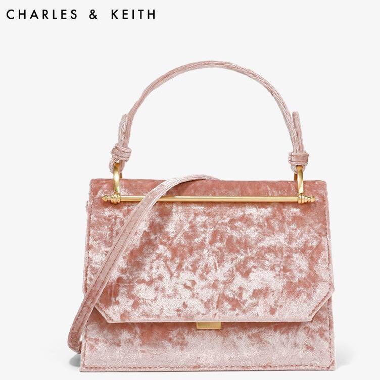 Charles and keith velvet bag online
