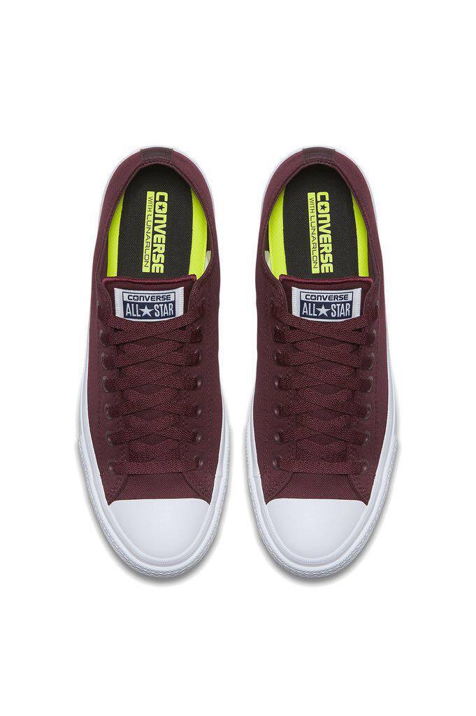 CONVERSE with lunarlon all stars in maroon, Women's Fashion, Shoes,  Sneakers on Carousell