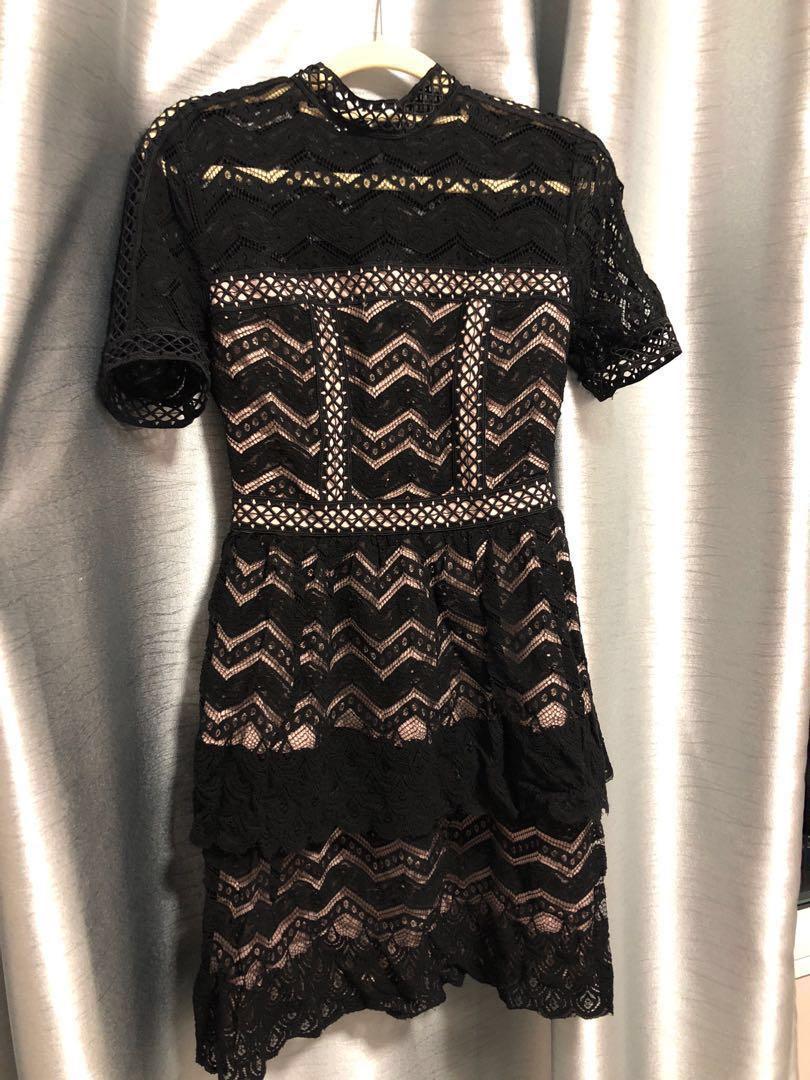 forever new black lace dress