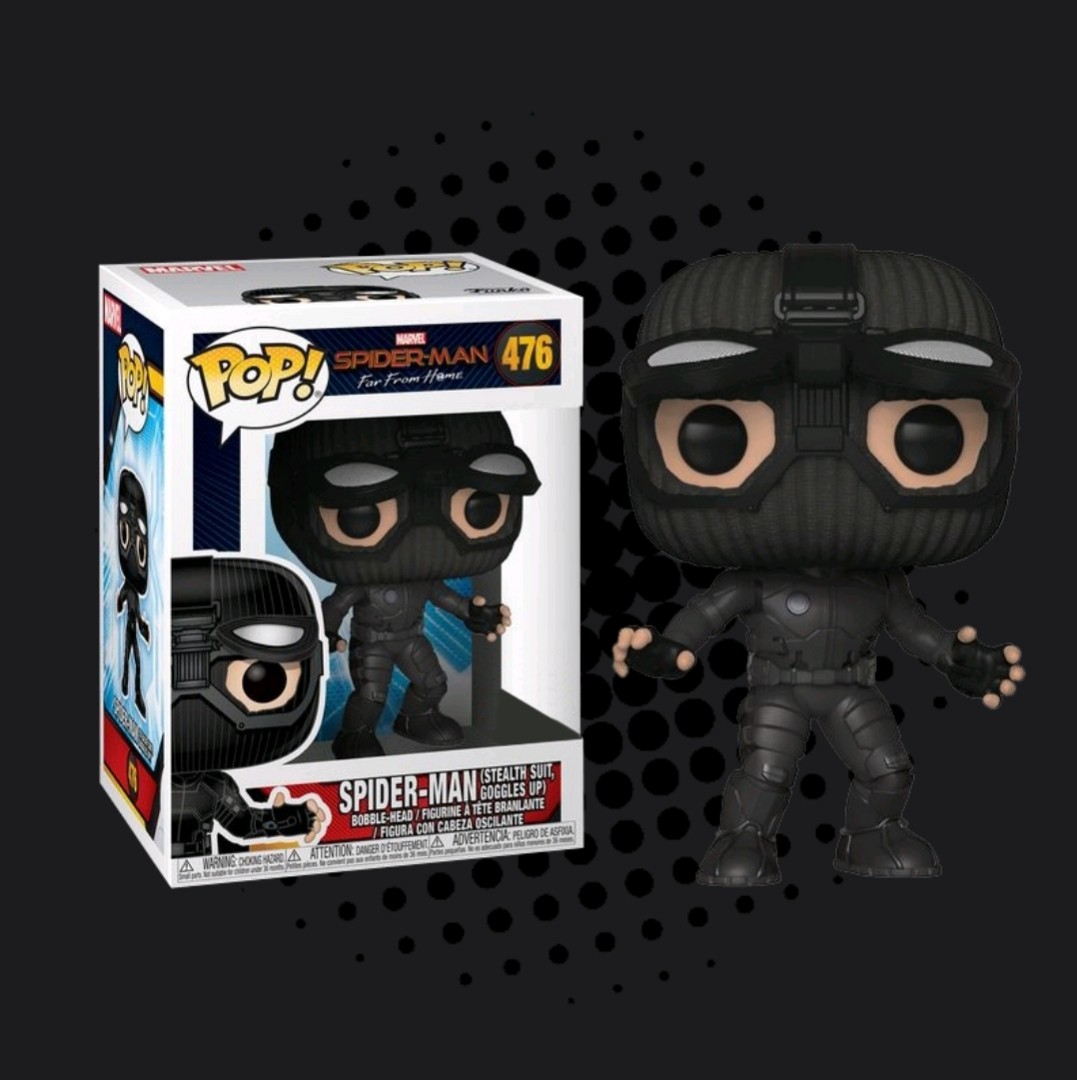 spider man stealth suit goggles up funko pop