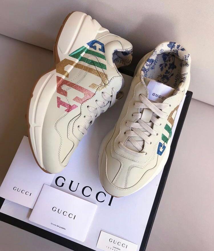 Gucci Rhyton Glitter Sneakers / Shoes, Women's Fashion, Footwear, Sneakers  on Carousell