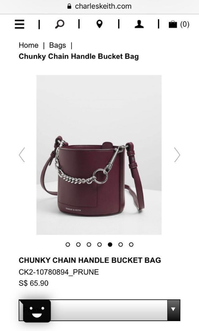 chain handle bucket bag
