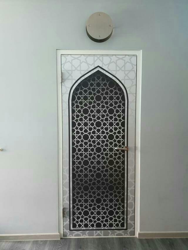 Islamic pattern door decal (Category: Wall Decor) located in Singapore. Submitted by imprintedmansion (Listing ID 226861418, Image 1). Description: Print on demand high quality vinyl suitable for outdoor use. More designs at https://imprintedmansion.com.