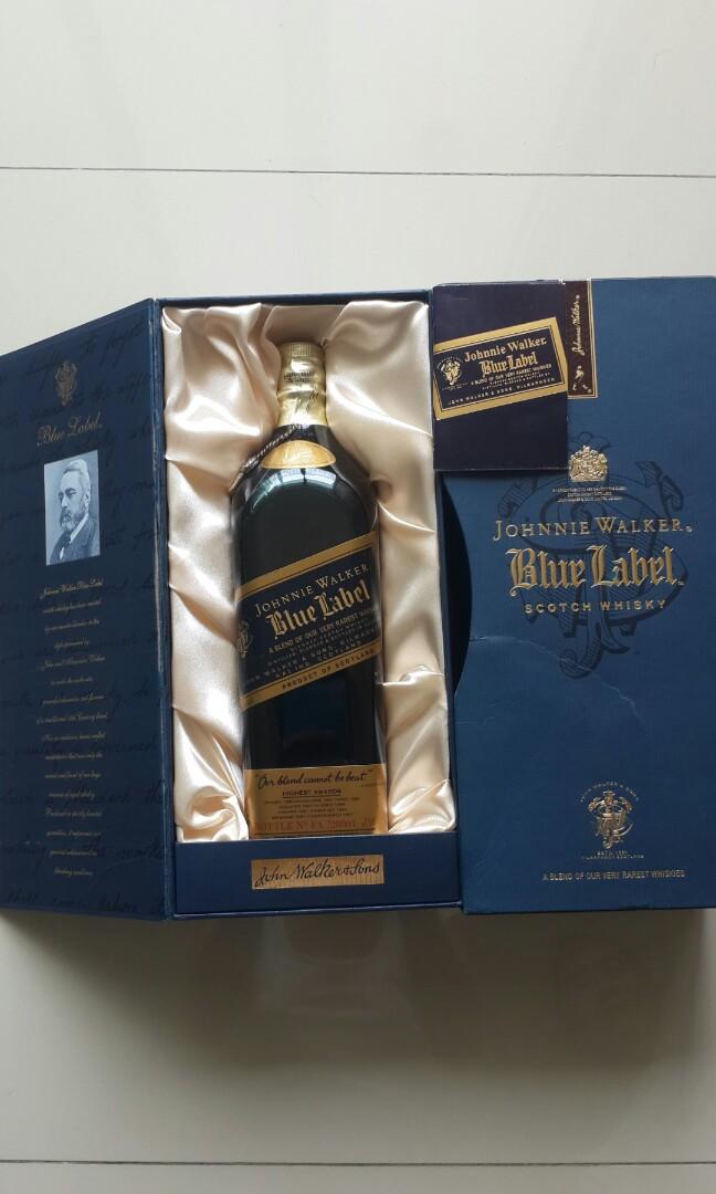 Johnnie Walker Blue Label 1 liter, Makanan & Minuman, Minuman ...