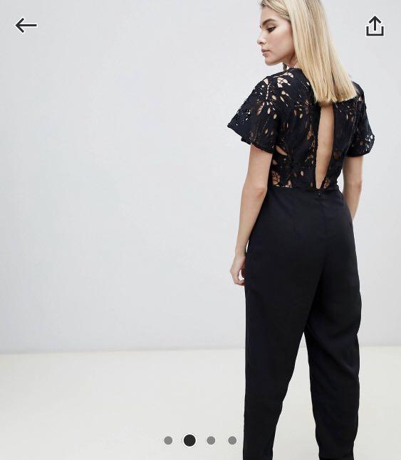 Love triangle 2025 lace jumpsuit