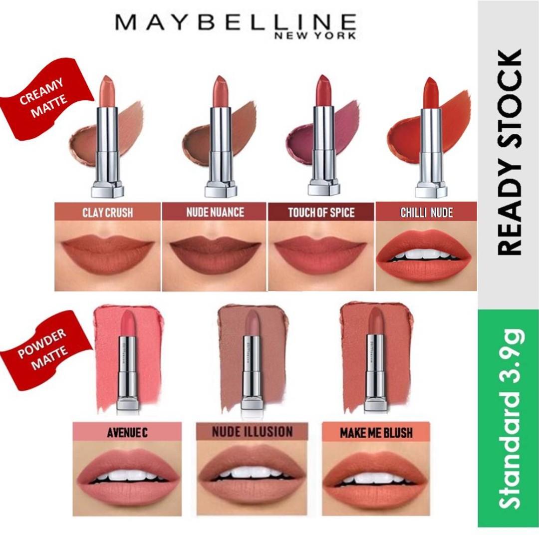 Maybelline Color Sensational Powder Mattes Creamy Matte Lipstick